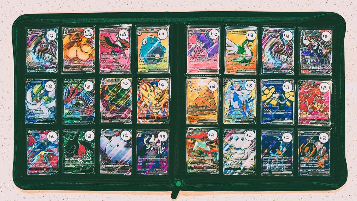 Collection of cards in binder